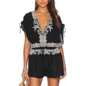 Free People Weila Embroidered Romper S